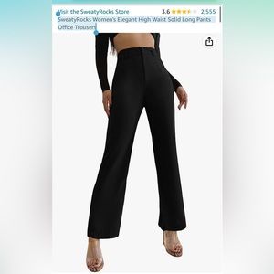 Black wide legs pants from Amazon